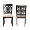 Baxton Studio Olympia Modern Beige Fabric and Espresso Brown Finished Wood 2-Piece Dining Chair Set 231-2PC-13180-ZORO - alternate 3